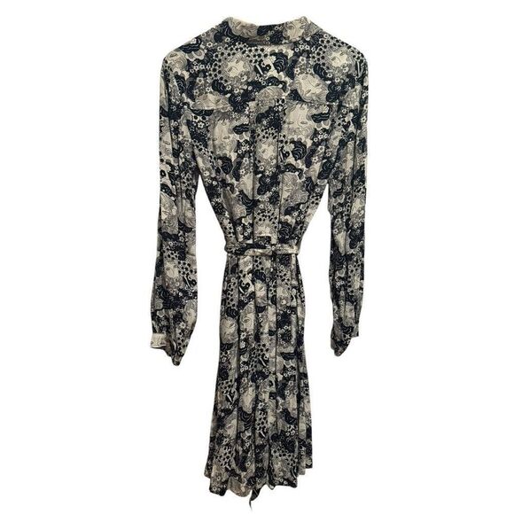 Anthropologie 34 of 52 Conversations Colloquial Shirt Dress Size 12 Floral Face - Picture 5 of 9